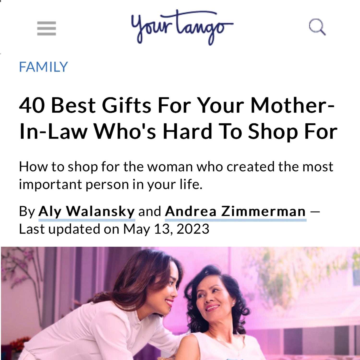 Your Tango - 40 Best Gifts For Your Mother In Law
