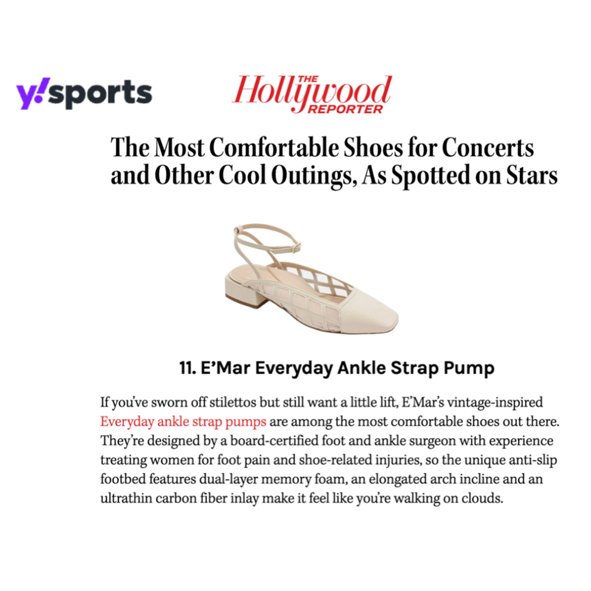 The Hollywood Reporter -  Most Comfortable Shoes For Concert