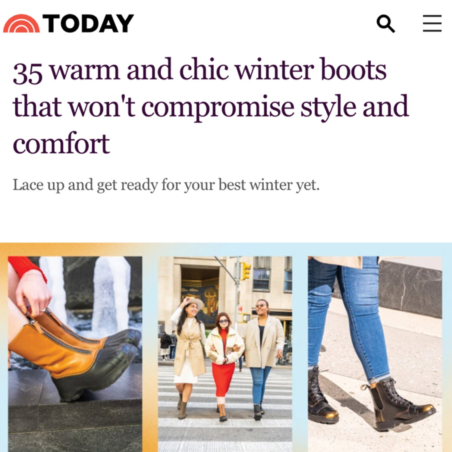 Today News Article - Warm and Chic Winter Boots