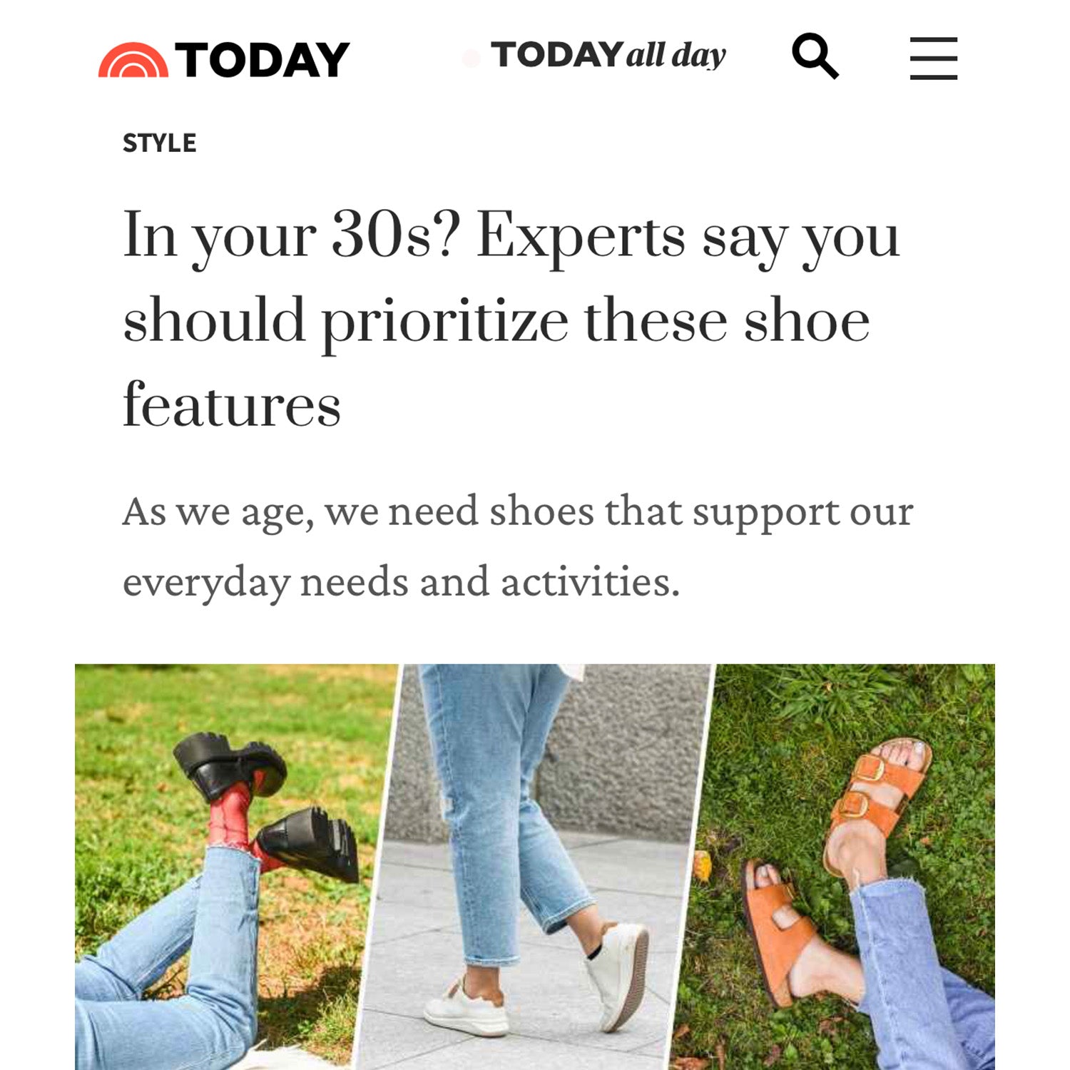 Today - Prioritize this Shoes Feautures