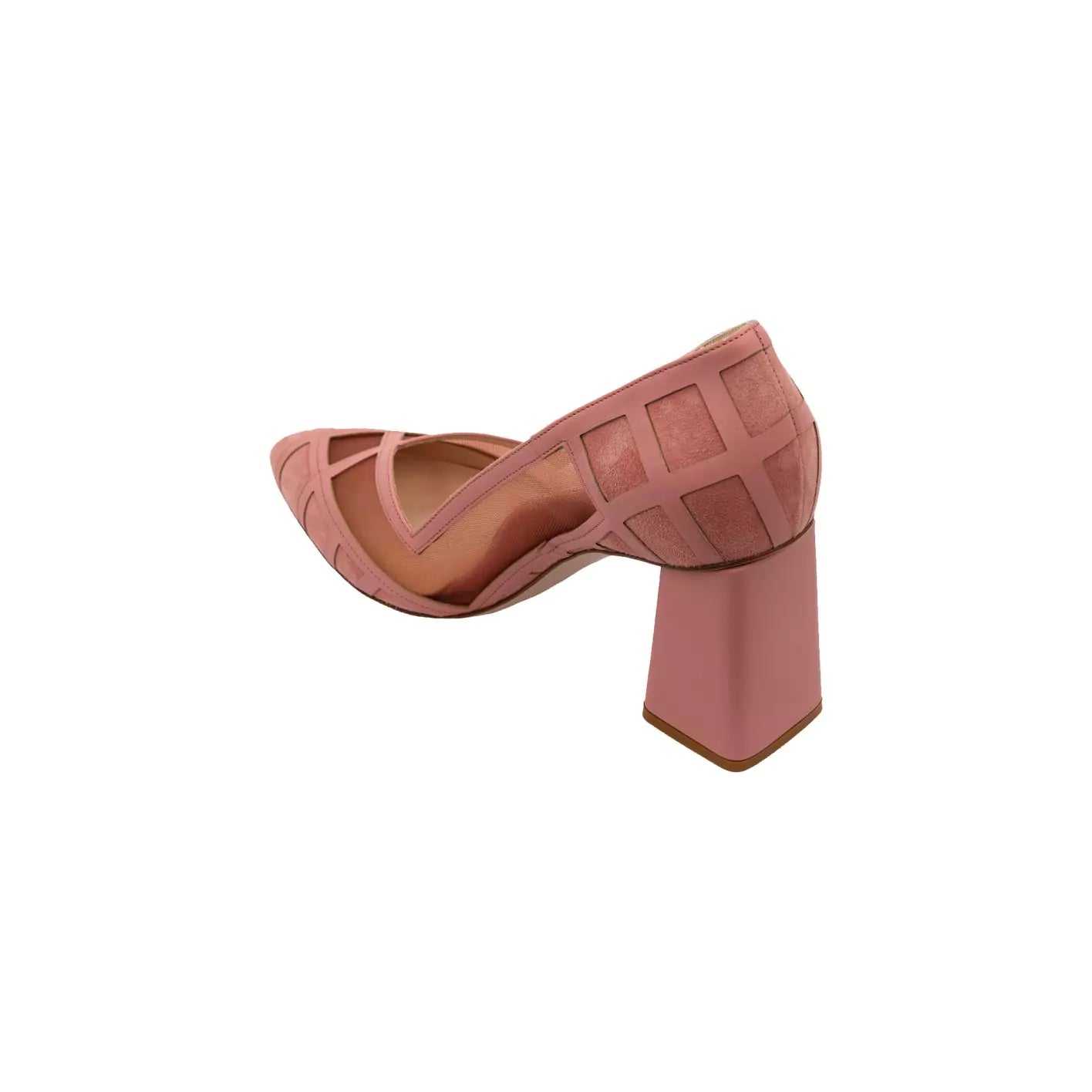 Ari Pink Block Heel Pump