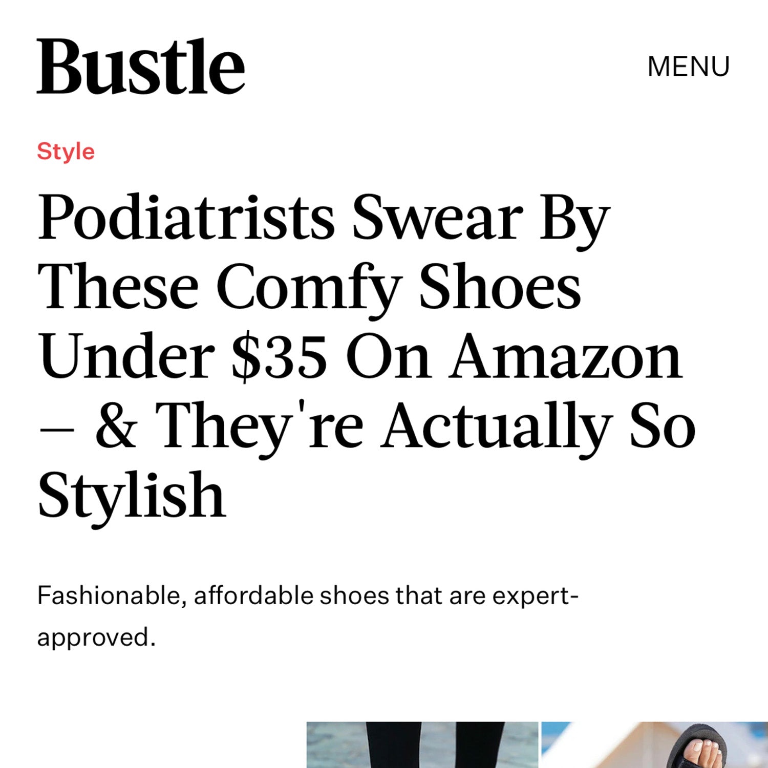 Bustle - Comfy Shoes Under $35