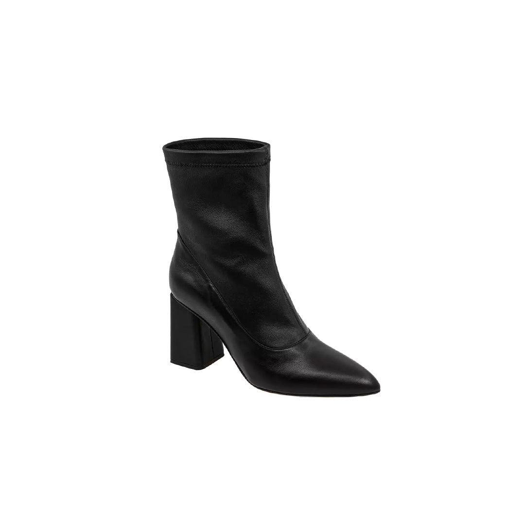 Nayel Black Ankle Leather Boots (Booties) | E'MAR