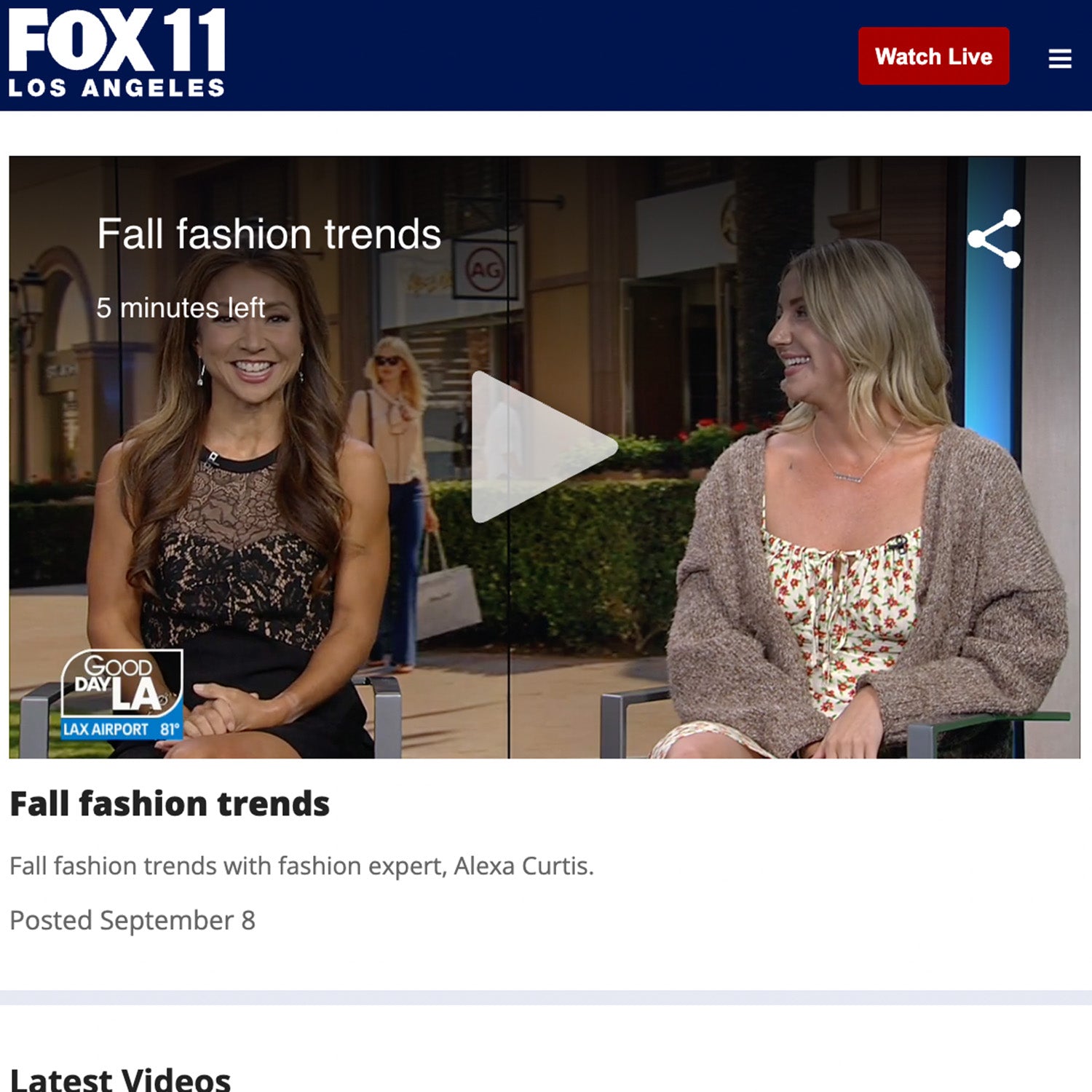 Fox 11 Fall Fashion Trends
