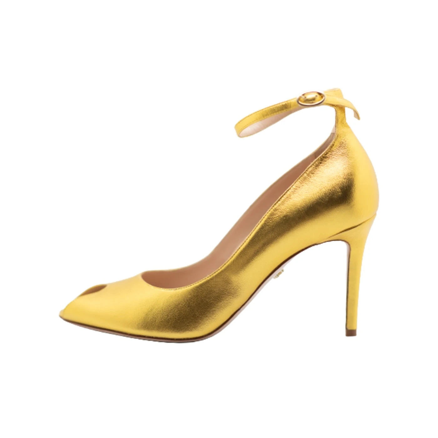 Wide Fit Gold Metallic Stiletto Heel Court Shoes | New Look