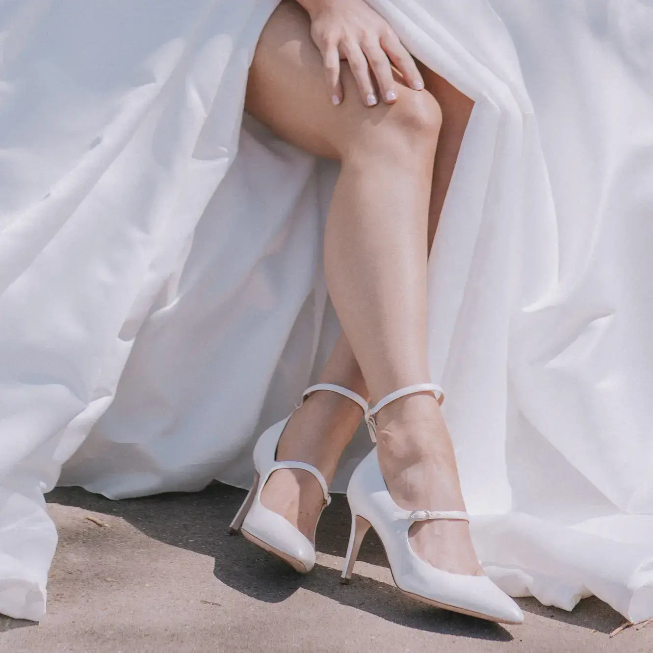 Meraki White Pearl Bridal Shoes Wedding