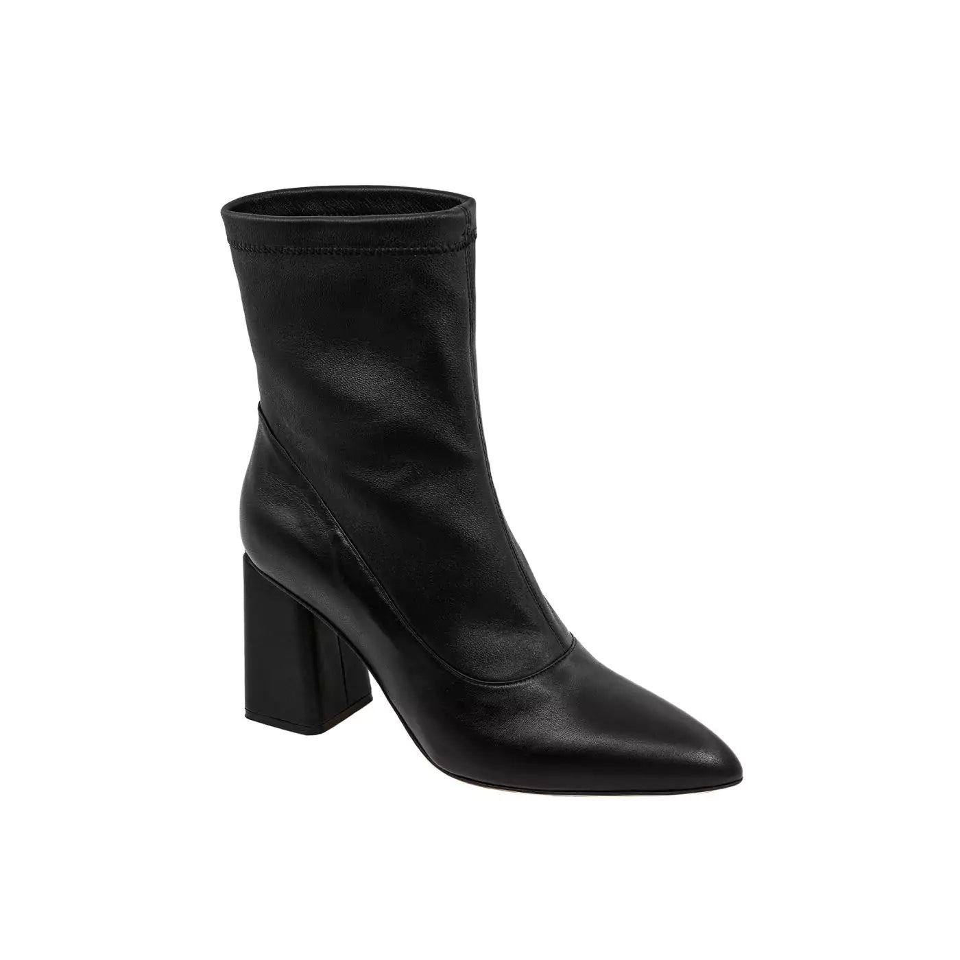 Noir Black Nayel Ankle Leather Boots